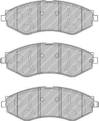 Комплект тормозных колодок, дисковый тормоз FERODO FDB1905