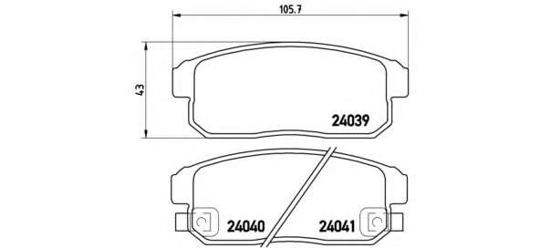 Комплект тормозных колодок, дисковый тормоз