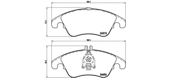 Комплект тормозных колодок, дисковый тормоз BREMBO P 50 069