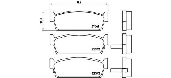 Комплект тормозных колодок, дисковый тормоз