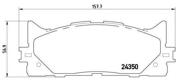 Комплект тормозных колодок, дисковый тормоз BREMBO P 83 117
