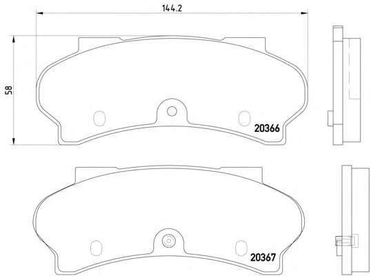 Комплект тормозных колодок, дисковый тормоз