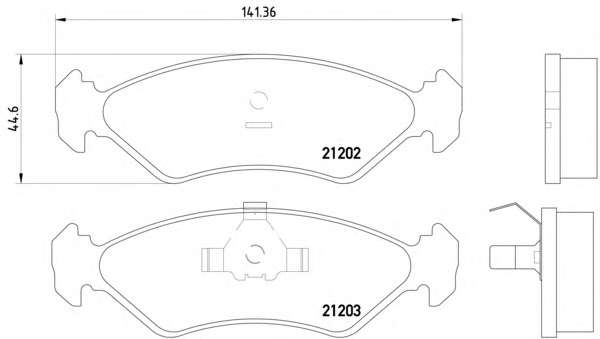 Комплект тормозных колодок, дисковый тормоз