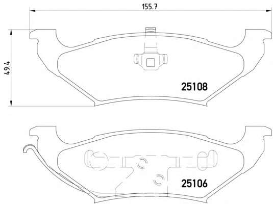 Комплект тормозных колодок, дисковый тормоз