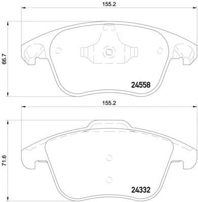 Комплект тормозных колодок, дисковый тормоз