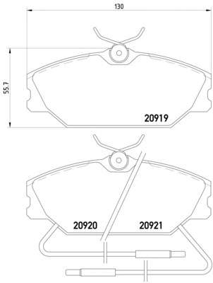 Комплект тормозных колодок, дисковый тормоз