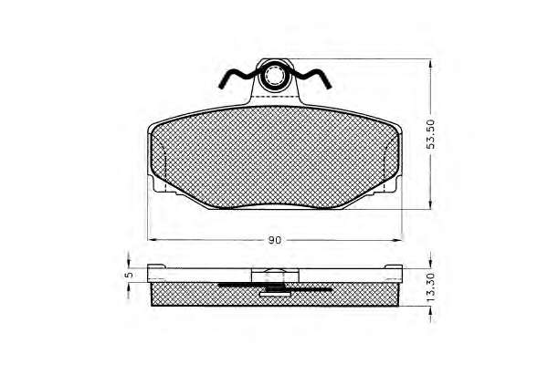 Комплект тормозных колодок, дисковый тормоз
