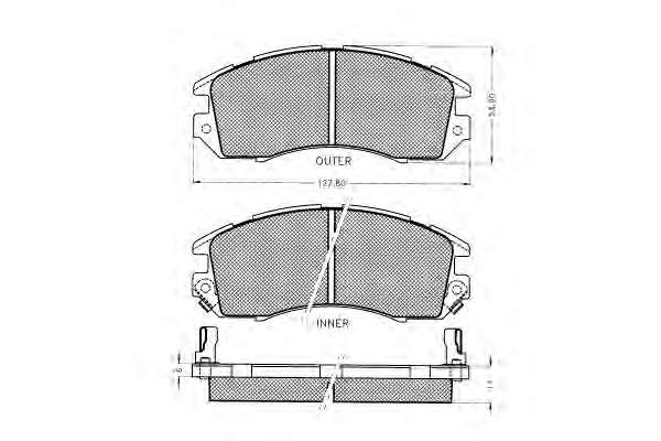 Комплект тормозных колодок, дисковый тормоз