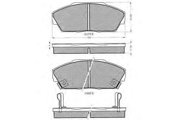 Комплект тормозных колодок, дисковый тормоз