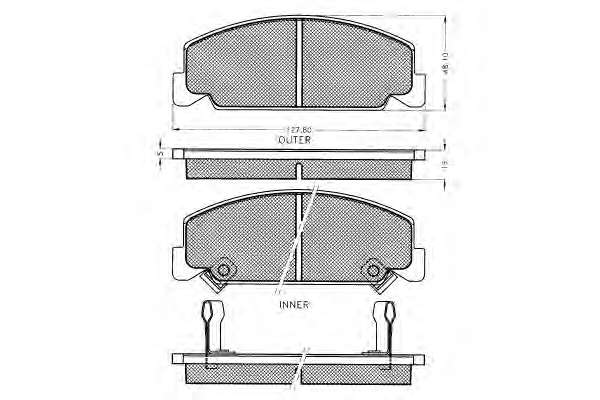 Комплект тормозных колодок, дисковый тормоз