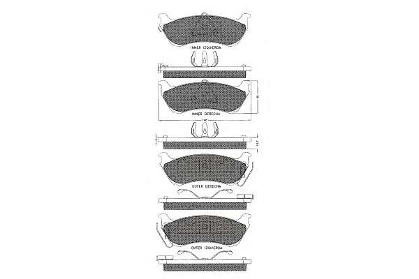 Комплект тормозных колодок, дисковый тормоз