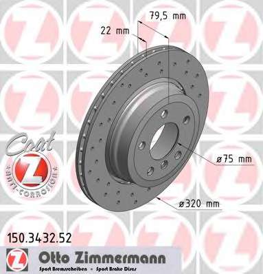 Тормозной диск ZIMMERMANN 150.3432.52
