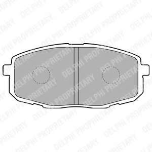 Комплект тормозных колодок, дисковый тормоз DELPHI LP1819