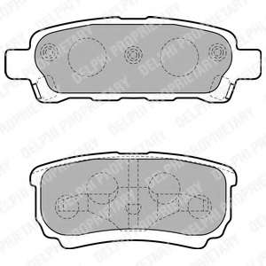 Комплект тормозных колодок, дисковый тормоз DELPHI LP1852