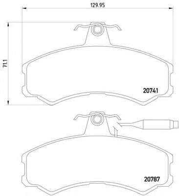 Комплект тормозных колодок, дисковый тормоз