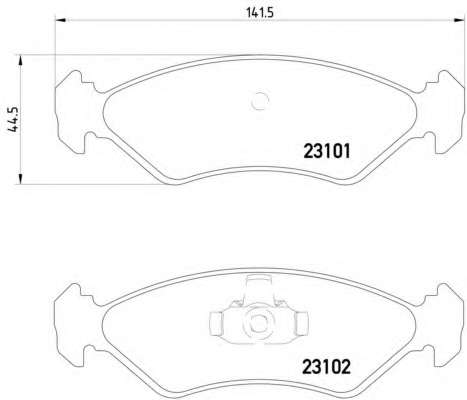 Комплект тормозных колодок, дисковый тормоз