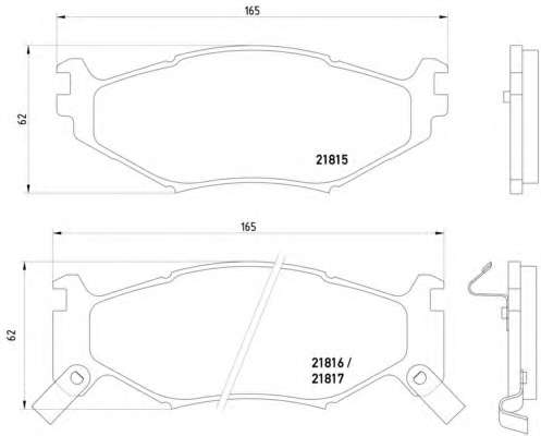 Комплект тормозных колодок, дисковый тормоз