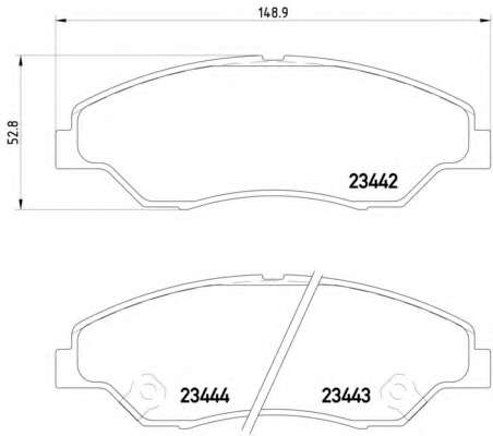 Комплект тормозных колодок, дисковый тормоз