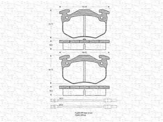 Комплект тормозных колодок, дисковый тормоз