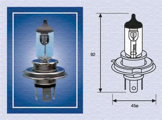 Лампа накаливания, фара дальнего света; Лампа накаливания, основная фара; Лампа накаливания