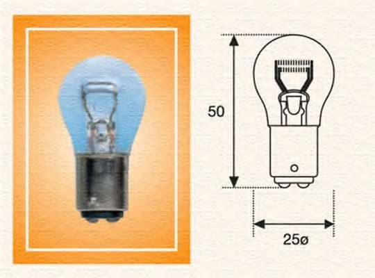 Лампа накаливания, фонарь сигнала торможения; Лампа накаливания, задняя противотуманная фара; Лампа накаливания