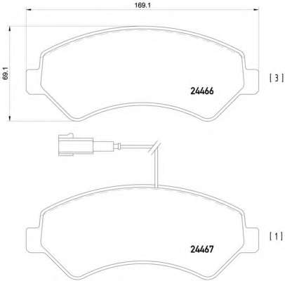 Комплект тормозных колодок, дисковый тормоз