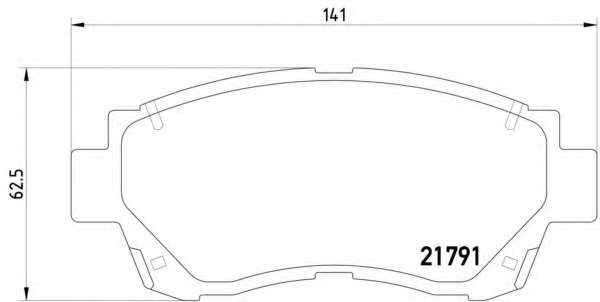 Комплект тормозных колодок, дисковый тормоз