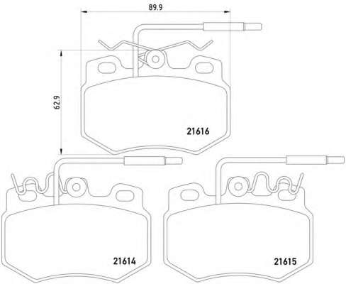 Комплект тормозных колодок, дисковый тормоз