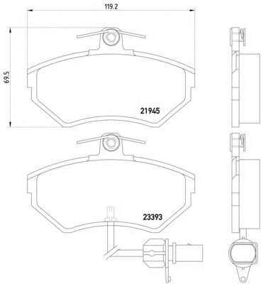 Комплект тормозных колодок, дисковый тормоз