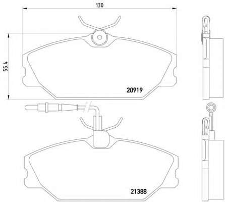 Комплект тормозных колодок, дисковый тормоз