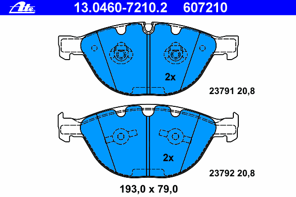 Комплект тормозных колодок, дисковый тормоз