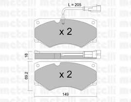 Комплект тормозных колодок, дисковый тормоз