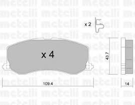 Комплект тормозных колодок, дисковый тормоз