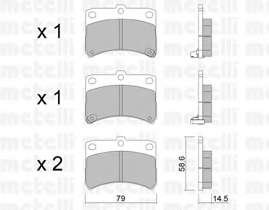 Комплект тормозных колодок, дисковый тормоз