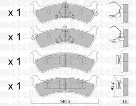 Комплект тормозных колодок, дисковый тормоз