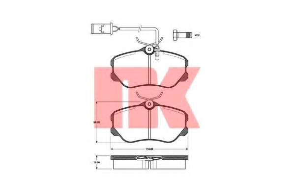 Комплект тормозных колодок, дисковый тормоз