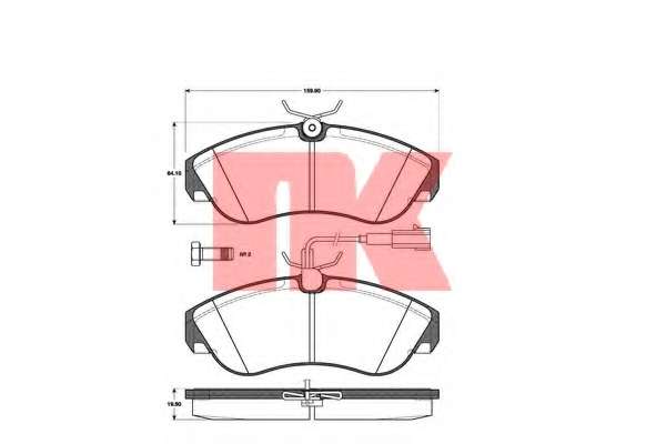 Комплект тормозных колодок, дисковый тормоз