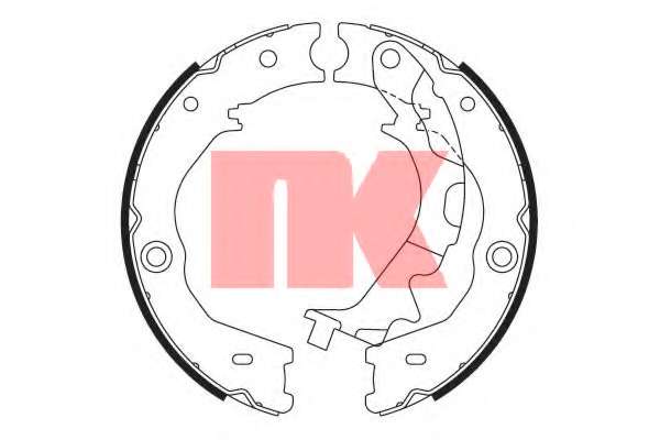 Комплект тормозных колодок, стояночная тормозная система