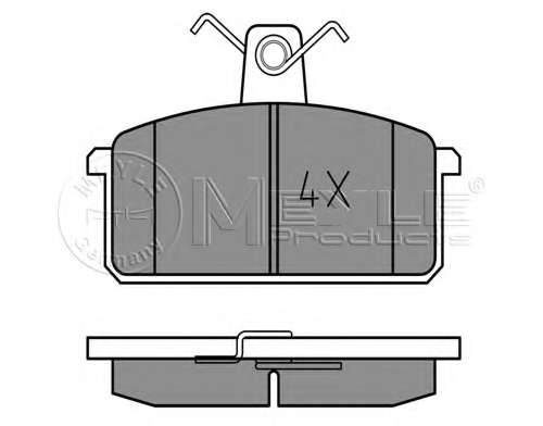 Комплект тормозных колодок, дисковый тормоз MEYLE 025 214 1814