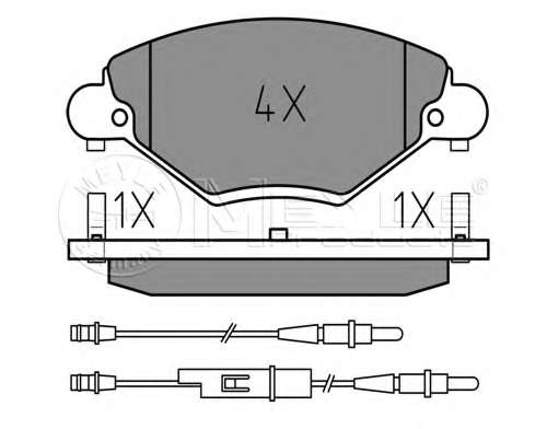 Комплект тормозных колодок, дисковый тормоз