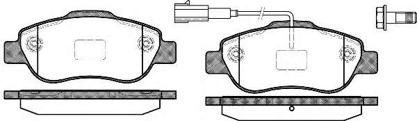 Комплект тормозных колодок, дисковый тормоз REMSA 1100.11