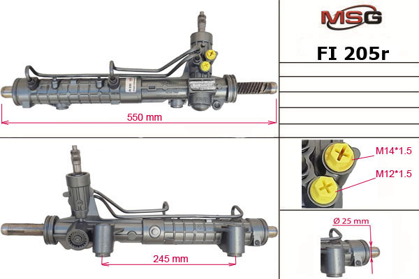 msg-fi205r Рулевая рейка восстановленная MSG FI 205R