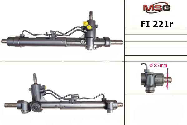 msg-fi221r Рулевая рейка восстановленная MSG FI 221R