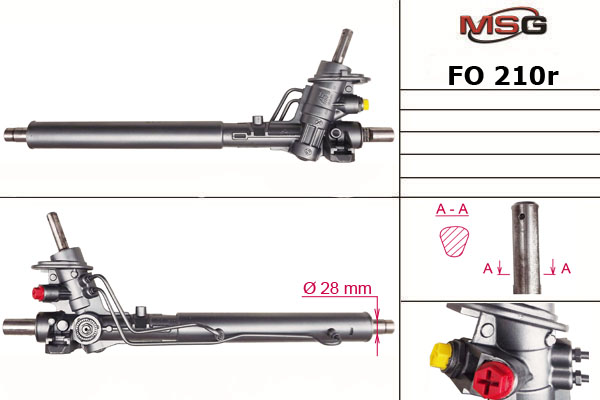 msg-fo210r Рулевая рейка восстановленная MSG FO 210R