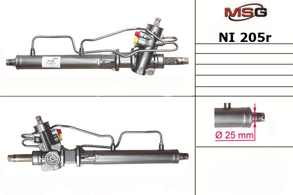 Рулевая рейка восстановленная MSG NI 205R