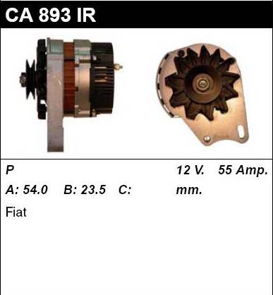 Генератор восстановленный /55A, 1PV/ FIAT CINQUECENTO 91-99, PANDA 92-96, SEICENTO 98-10