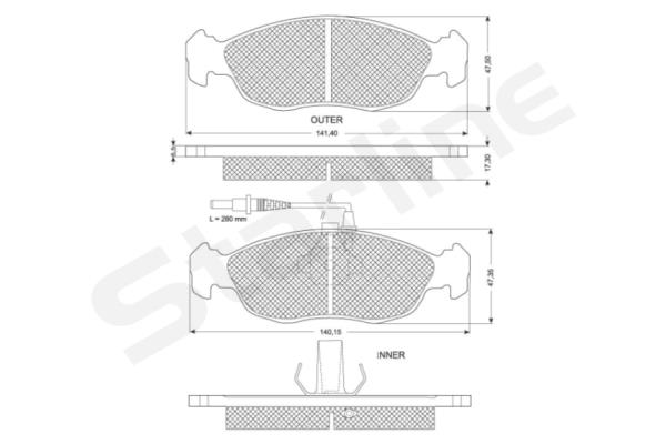 Klocki hamulcowe citroen saxo/ peugeot 306 / kpl starline