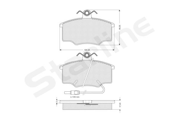 Колодки тормозные дисковые, к-кт.