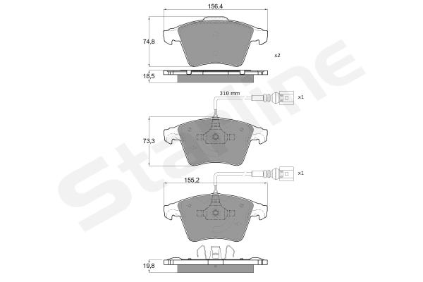 Комплект тормозных колодок, дисковый тормоз